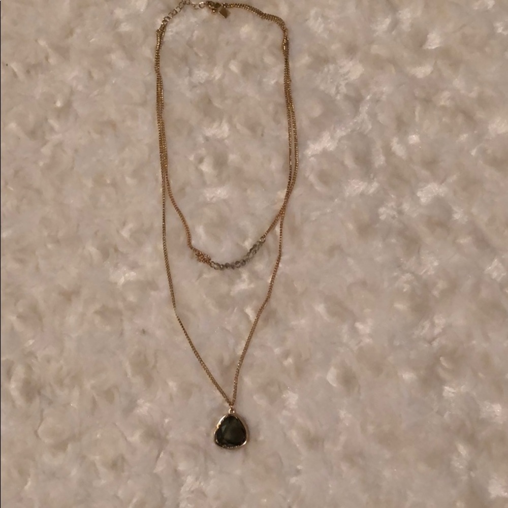 Double layer banana republic necklace